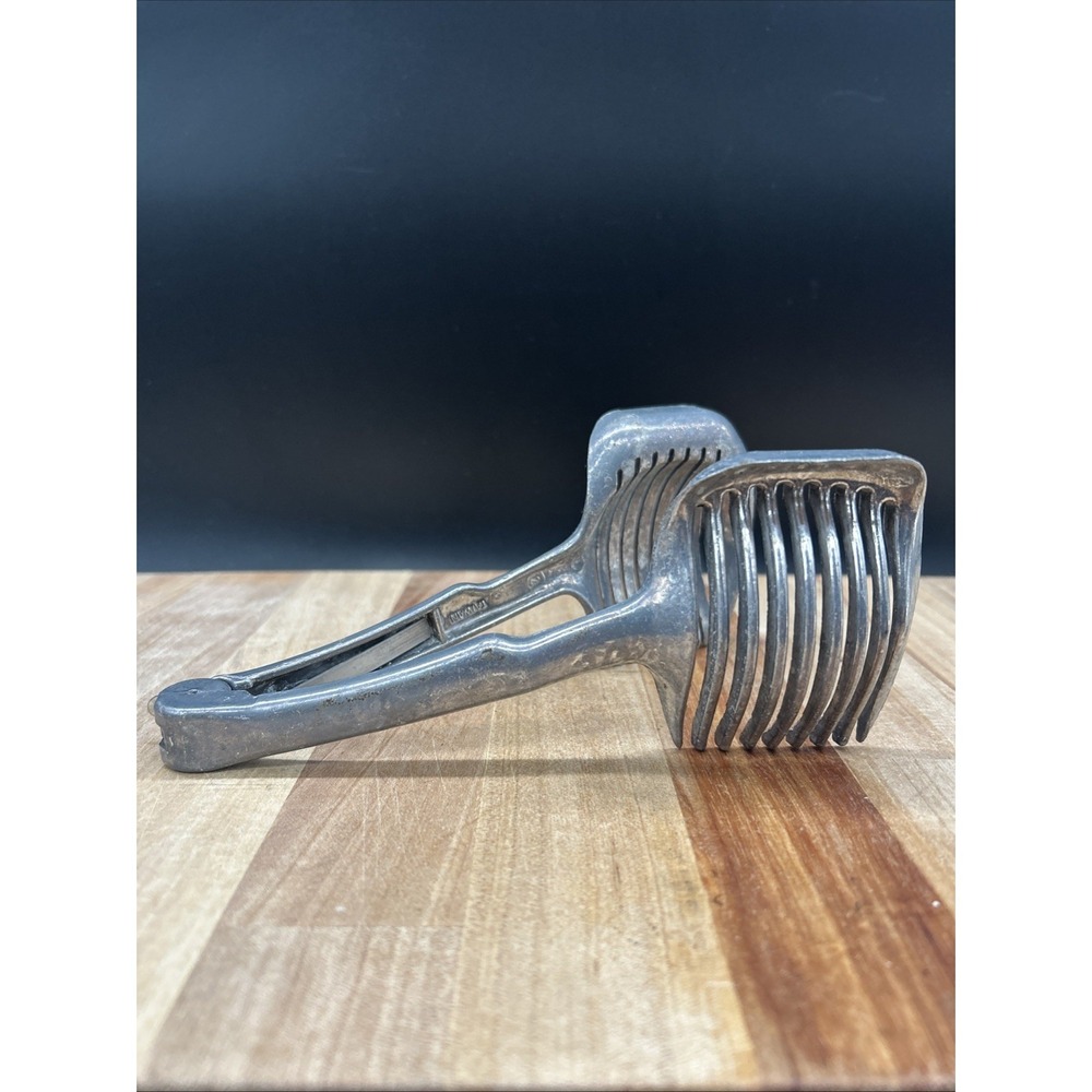 Vintage Hand Held Tongs Tomato Onion Egg Slicer Farm House Decor Citrus Squeezer